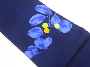 葉に実模様織出し名古屋帯